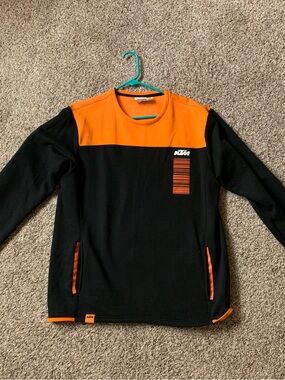 KTM Men’s Crewneck Sweater in Black and Orange